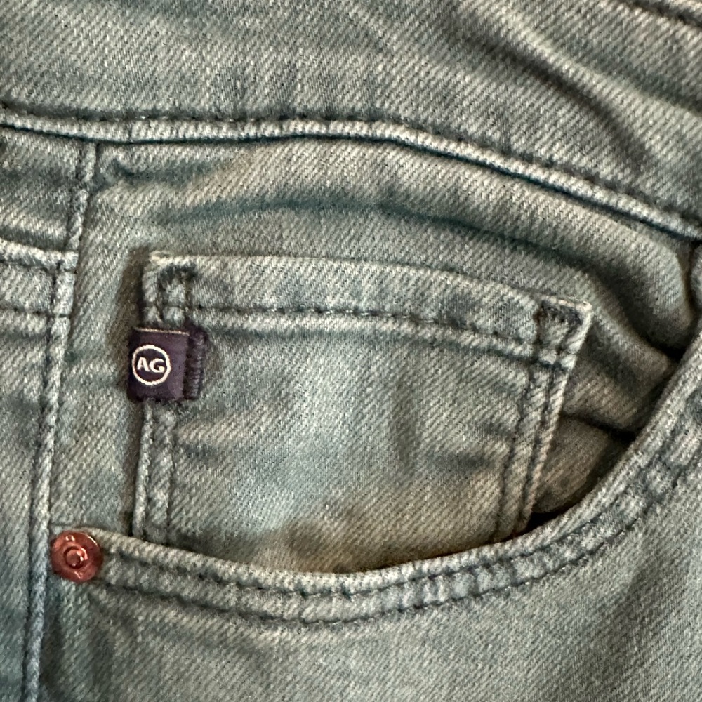AG Adriano Goldschmied Stevie Jeans Slim Straight Ankle Green Size 28 - Picture 6 of 12
